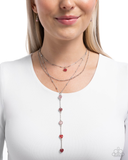 Paparazzi Valiant Valentine - Red Heart Necklace
