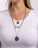 Paparazzi Sunset Safety - Silver Necklace