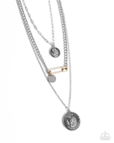 Paparazzi Sunset Safety - Silver Necklace