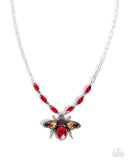 Paparazzi Neoclassical Novelty- Red Necklace