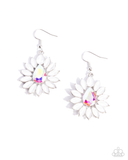 Paparazzi Giddy Generosity - White Earrings