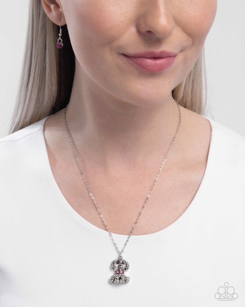 Paparazzi Poodle Pizzazz - Pink Necklace