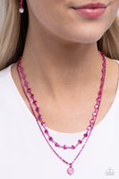 Paparazzi Cupid Combo - Pink Heartb Necklace