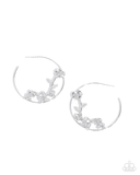 Paparazzi Blooming Benefit- Flower Silver Hoops