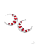 Paparazzi Refined Rewind- Red Hoops Earrings