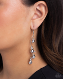 Paparazzi Seize the Sway- White Earrings