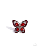 Paparazzi Floating Fantasy- Red Butterfly Ring