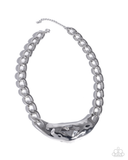 Paparazzi Peak of Pizzazz- Silver Necklace