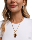 Paparazzi Lively Luminescence - Brown Necklace