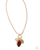 Paparazzi Lively Luminescence - Brown Necklace
