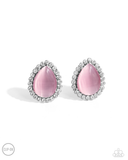 Paparazzi Downright Demure - Pink Clip Ons