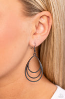 Paparazzi Trendy TIER-Drops - Black Earrings