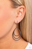 Paparazzi Trendy TIER-Drops - Black Earrings