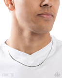 Paparazzi Reasonable Rope - Silver Stainless Steel Necklace