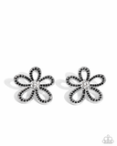 Paparazzi Blooming Belle - Black Flower Earrings