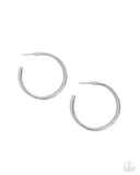 Papparazzi Serious Sass - Silver Hoop Earrings