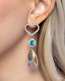 Paparazzi Faceted Frenzy - Blue Earrings