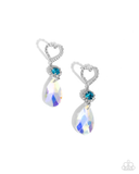 Paparazzi Faceted Frenzy - Blue Earrings