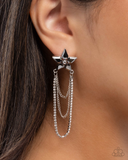 Paparazzi One In A Million Opulence - Silver Star Earrings