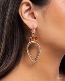 Paparazzi Cultured Chic - Brown Earrings