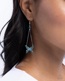 Paparazzi Pick A FLIGHT - Blue Butterfly Earrings