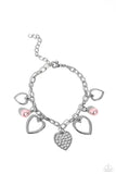 Paparazzi GLOW Your Heart - Pink Charm Bracelet