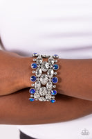 Paparazzi Hammered Headliner - Blue Bracelet