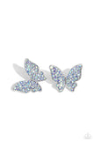 Paparazzi High Life - Blue Butterfly Earrings
