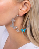 Paparazzi Aerial Allegiance- Blue Hoops Earrings