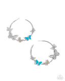 Paparazzi Aerial Allegiance- Blue Hoops Earrings