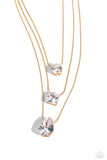 Paparazzi Lustrous Layers - Gold Iridescent Necklace