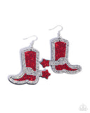 Paparazzi Benevolent Boot- Red Earrings