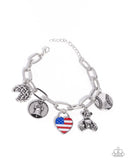 Paparazzi Adorably All American- Red Bracelet