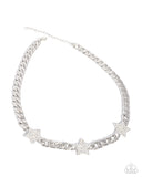 Paparazzi Uncle Sam Stars- White Necklace