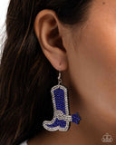 Paparazzi Benevolent Boot- Blue Boot Earrings
