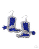 Paparazzi Benevolent Boot- Blue Boot Earrings