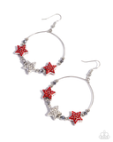 Paparazzi Country Countdown - Red Earrings
