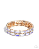 Paparazzi Symmetrical Statement- Gold Bracelet