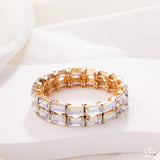 Paparazzi Symmetrical Statement- Gold Bracelet