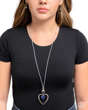 Paparazzi Lovely to Sit With You- Blue Heart Necklace