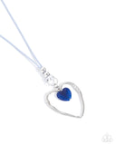 Paparazzi Lovely to Sit With You- Blue Heart Necklace
