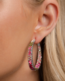 Paparazzi GLITZY By Association - Multi Hoops Earrings