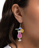 Paparazzi Delightful Daiquiri- Pink Earrings