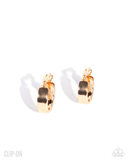 Paparazzi Sleek Spell - Gold Clip-Ons Earrings