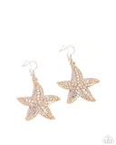 Paparazzi Starfish Spectacle- Gold Earrings