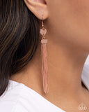 Paparazzi Smitten Sequence- Copper Earrings