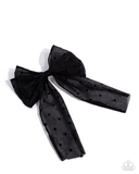 Paparazzi Here We BOW Again - Black Hair Clip