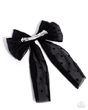 Paparazzi Here We BOW Again - Black Hair Clip