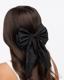 Paparazzi Here We BOW Again - Black Hair Clip