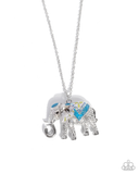 Paparazzi Educated Elephant - Blue Necklace